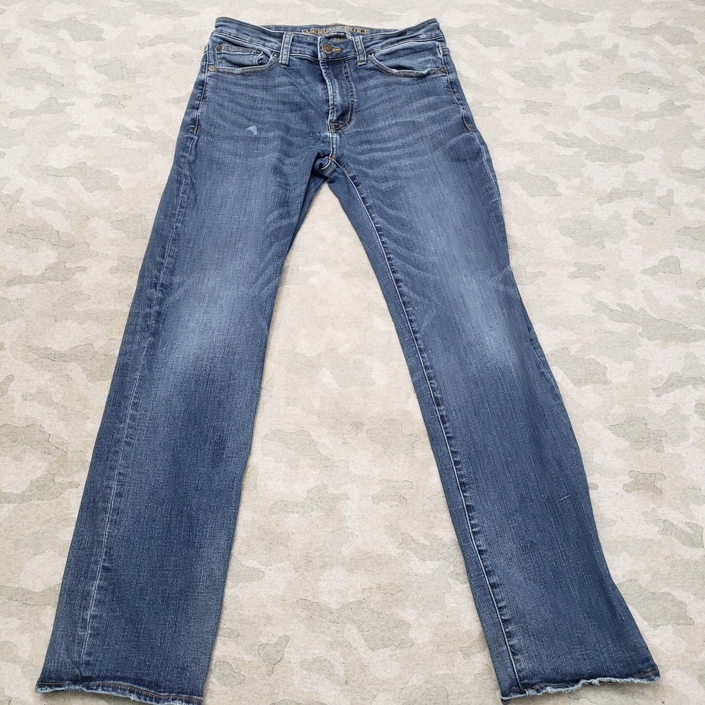 American Eagle Jeans Men 30x32 Blue Pockets Straight Denim Medium Wash Whiskered